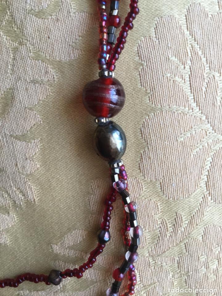 Vintage: COLLAR VINTAGE LARGO CRISTAL DE MURANO GRANATE - Foto 10