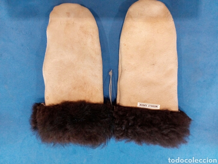 Vintage: Mitones de piel vuelta de cordero ,talla junior - Foto 1