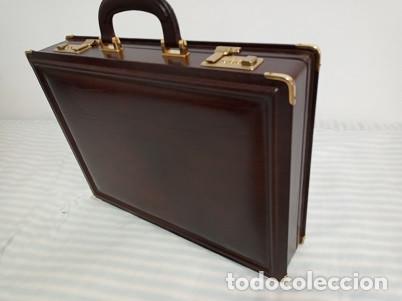 Vintage: malet&iacute;n piel vacuno marr&oacute;n tipo ejecutivo - Foto 10