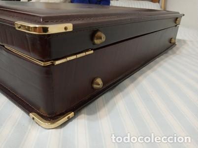 Vintage: malet&iacute;n piel vacuno marr&oacute;n tipo ejecutivo - Foto 11