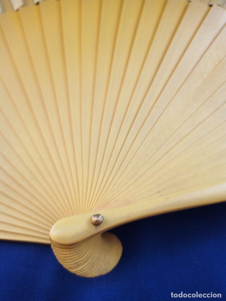 Vintage: Lote de 5 abanico, vintage de madera - Foto 8