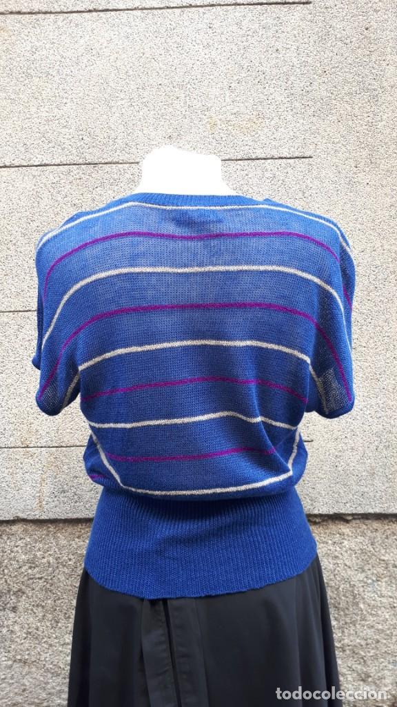 Vintage: CONJUNTO DE SUETER Y REBECA DE VERANO DE LINO Y LANA - Foto 5