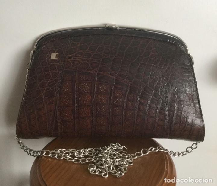 Vintage: ANTIGUO BOLSO DE COCODRILO - Foto 2