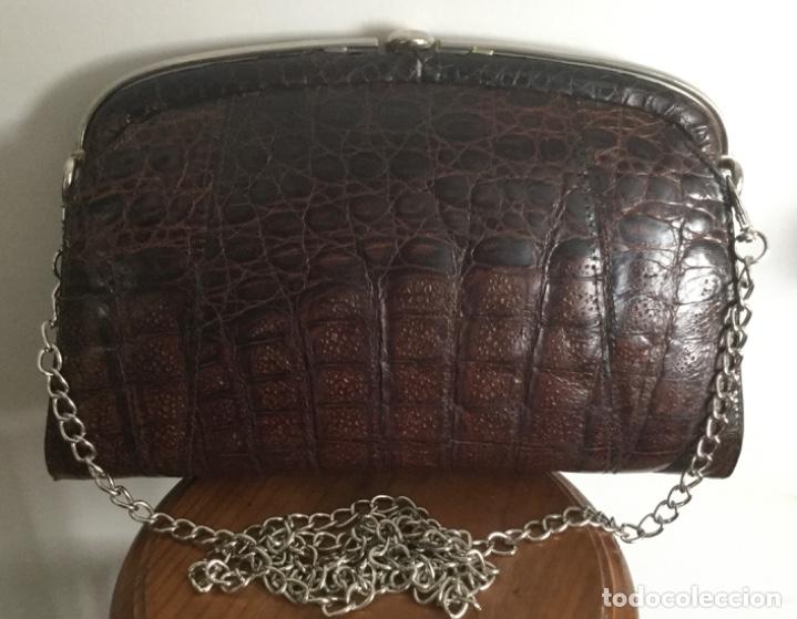 Vintage: ANTIGUO BOLSO DE COCODRILO - Foto 4