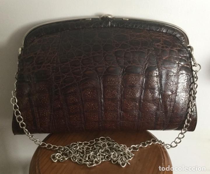 Vintage: ANTIGUO BOLSO DE COCODRILO - Foto 5