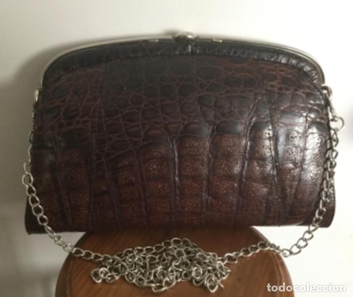 Vintage: ANTIGUO BOLSO DE COCODRILO - Foto 6