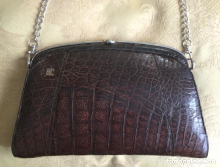 Vintage: ANTIGUO BOLSO DE COCODRILO - Foto 7