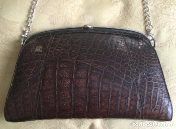 Vintage: ANTIGUO BOLSO DE COCODRILO - Foto 8