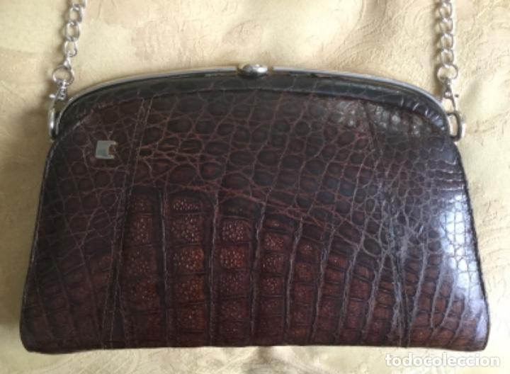 Vintage: ANTIGUO BOLSO DE COCODRILO - Foto 9