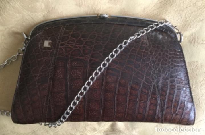 Vintage: ANTIGUO BOLSO DE COCODRILO - Foto 10