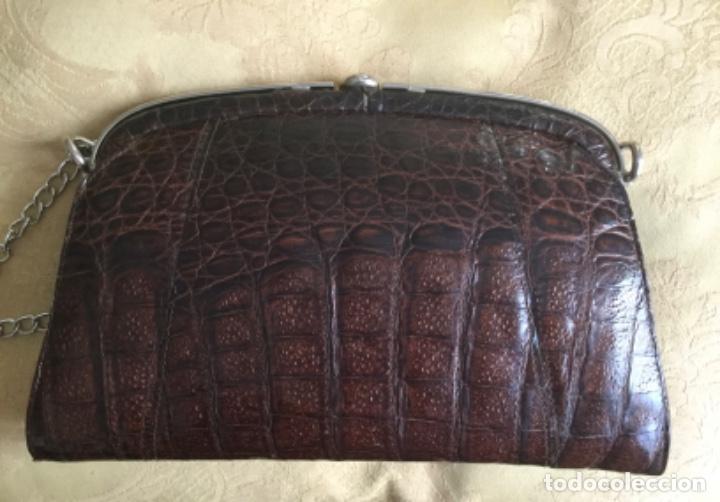 Vintage: ANTIGUO BOLSO DE COCODRILO - Foto 13