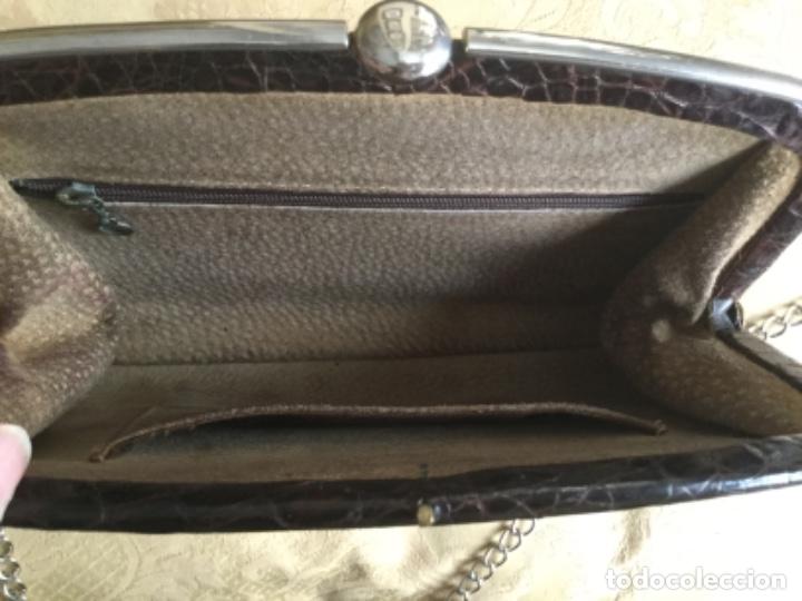 Vintage: ANTIGUO BOLSO DE COCODRILO - Foto 16