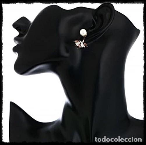 Vintage: BONITOS PENDIENTES DE PERLA Y PREDRERIA. - Foto 3