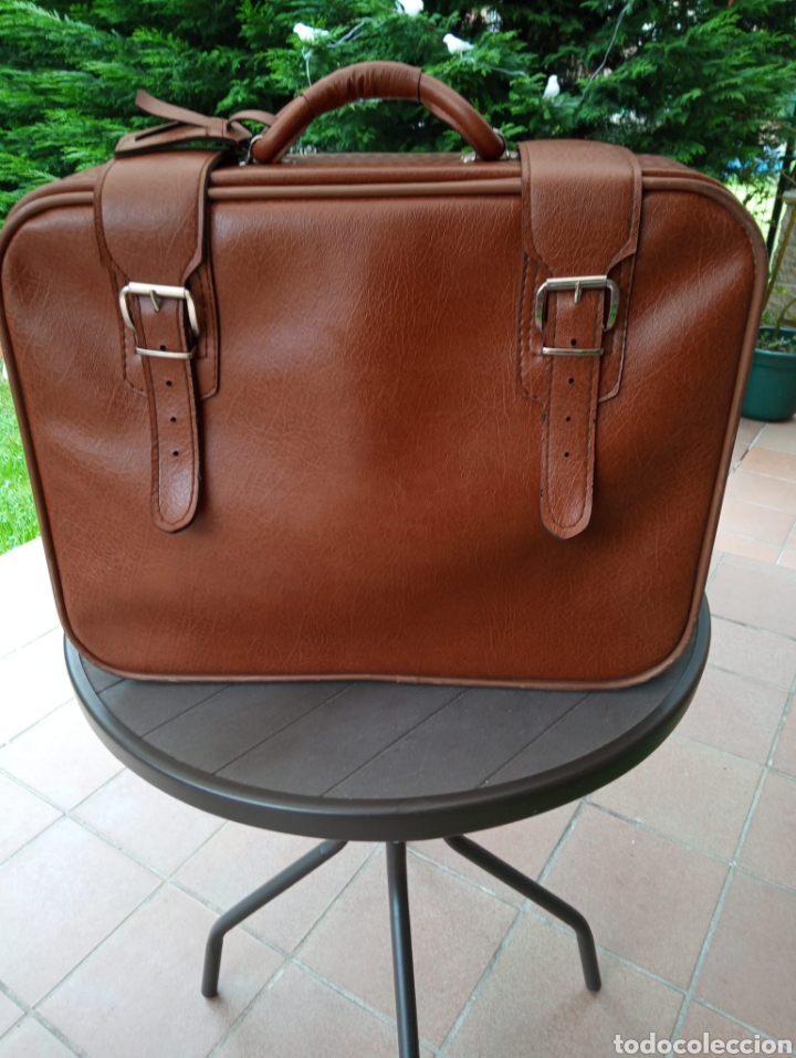 Vintage: MALETA VINTAGE DE CUERO. - Foto 1