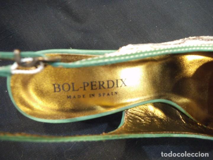 Vintage: ZAPATOS DE PIT&Oacute;N VERDE ESMERALDA - Foto 5