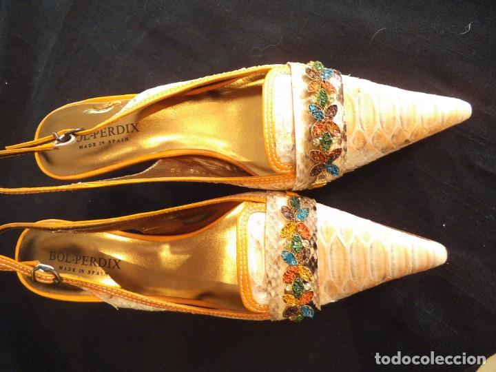 Vintage: ZAPATOS PIEL-PIT&Oacute;N (NARANJA) - Foto 1