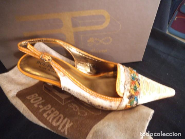 Vintage: ZAPATOS PIEL-PIT&Oacute;N (NARANJA) - Foto 5