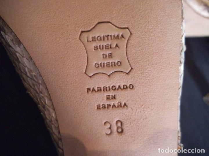Vintage: ZAPATOS PIEL-PIT&Oacute;N (NARANJA) - Foto 6