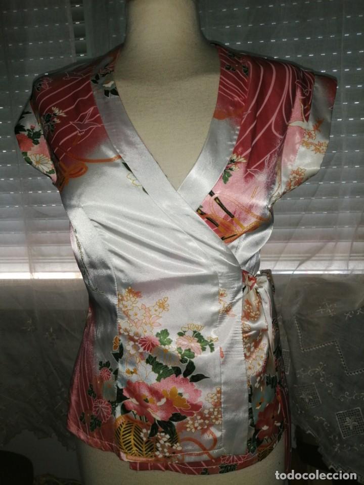 Vintage: Blusa satinada - Foto 3