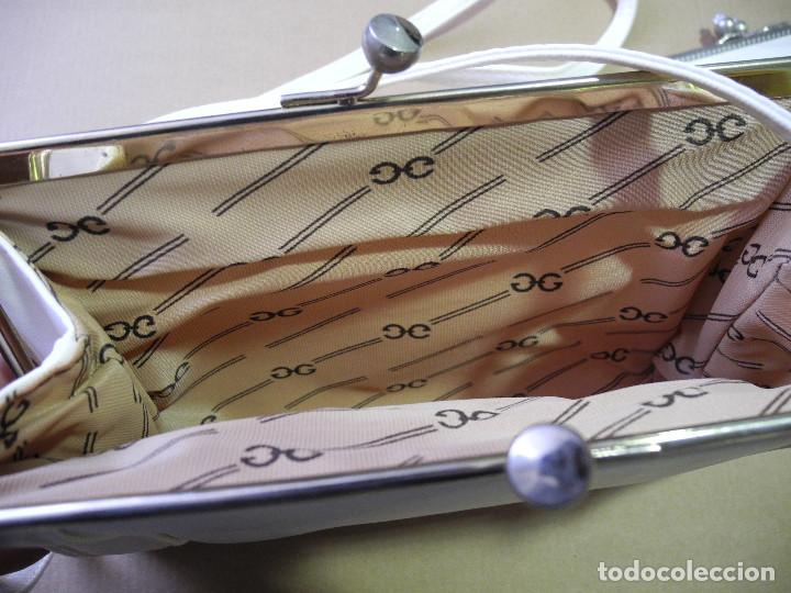 Vintage: Conjunto de bolso y monedero. Color blanco - Foto 6