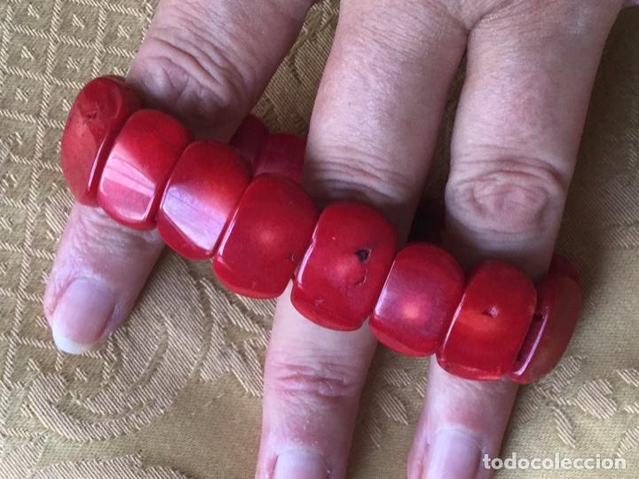 Vintage: PULSERA CORAL BAMB&Uacute; ROJO - Foto 1