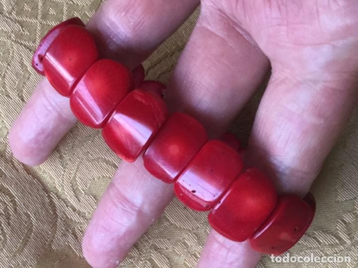 Vintage: PULSERA CORAL BAMB&Uacute; ROJO - Foto 2