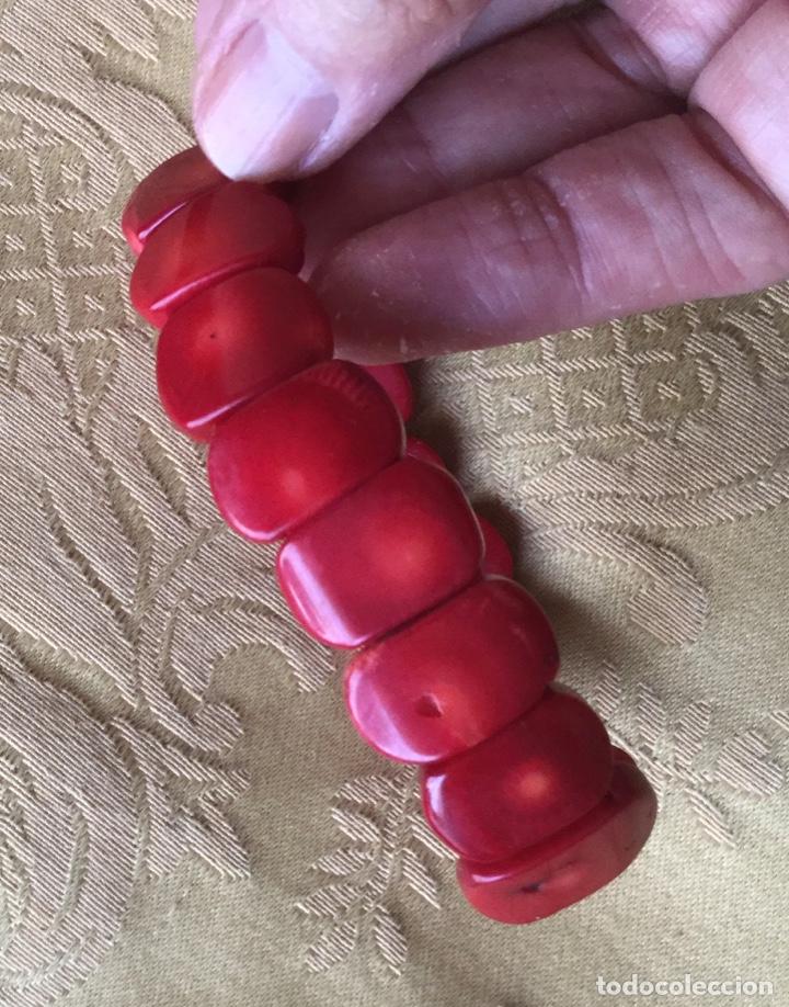 Vintage: PULSERA CORAL BAMB&Uacute; ROJO - Foto 3