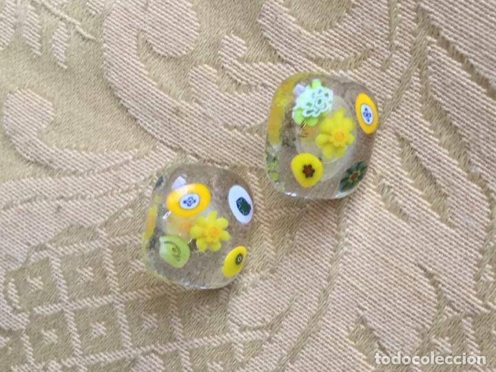 Vintage: PENDIENTES DE CRISTAL DE MURANO Y PLATA DE LEY - Foto 1