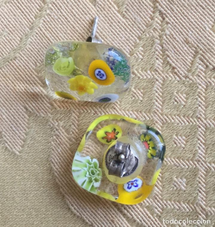 Vintage: PENDIENTES DE CRISTAL DE MURANO Y PLATA DE LEY - Foto 3