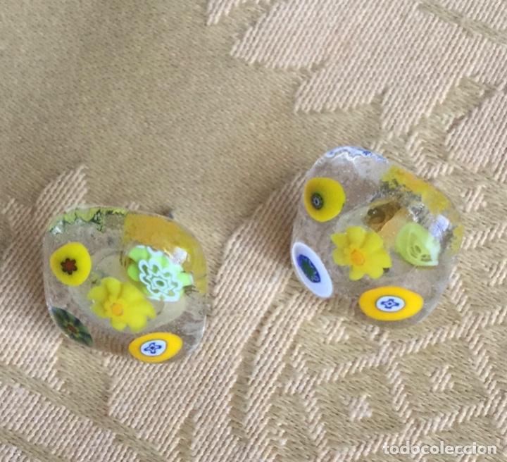 Vintage: PENDIENTES DE CRISTAL DE MURANO Y PLATA DE LEY - Foto 4