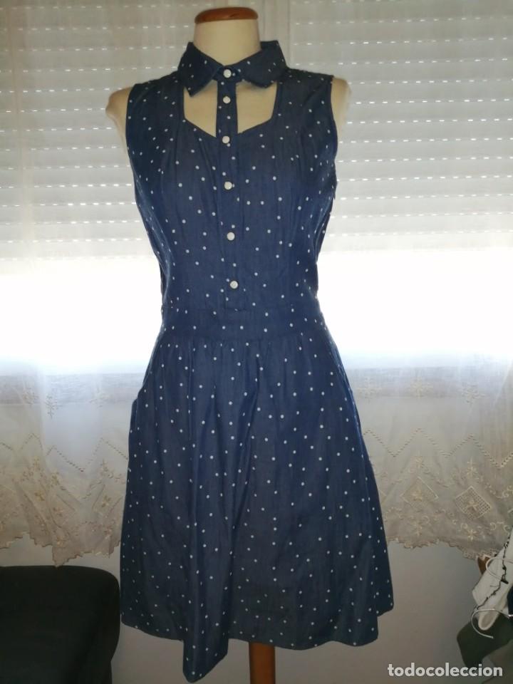 Vintage: Vestido vaquero, mini berry - Foto 3