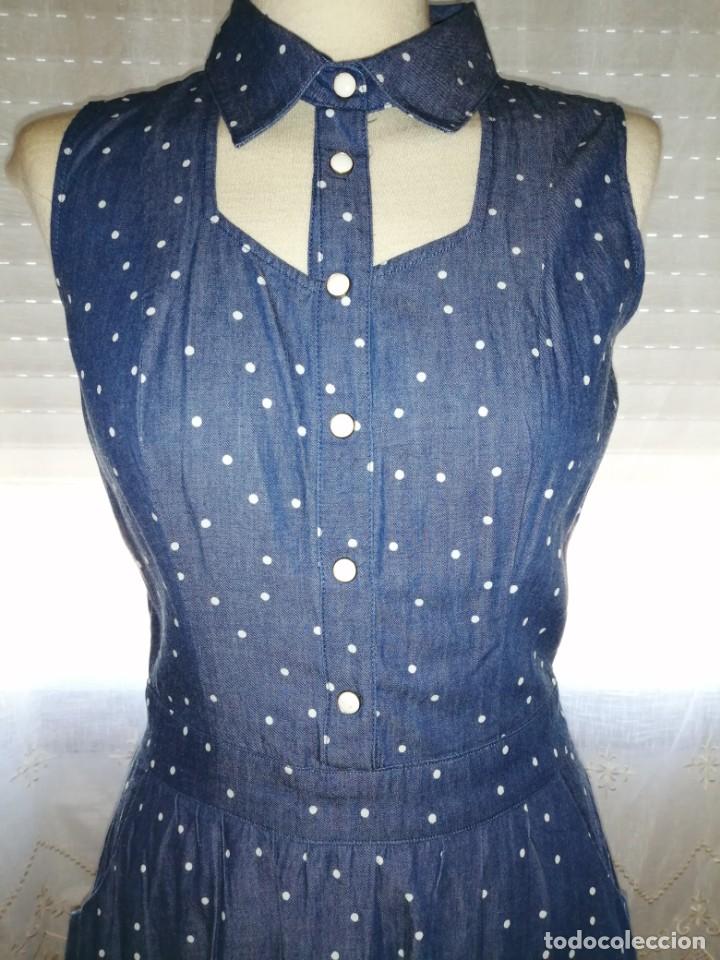 Vintage: Vestido vaquero, mini berry - Foto 4