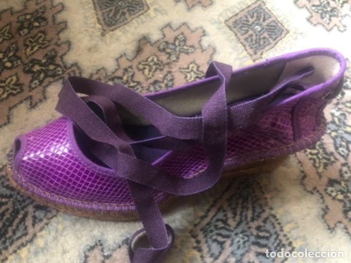 Vintage: CU&Ntilde;AS ALPARGATAS MORADAS TALLA 38 - Foto 20