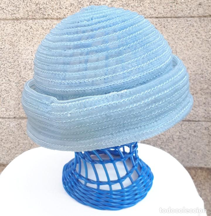 Vintage: TOCADO DE VERANO AZUL CLARO - Foto 1