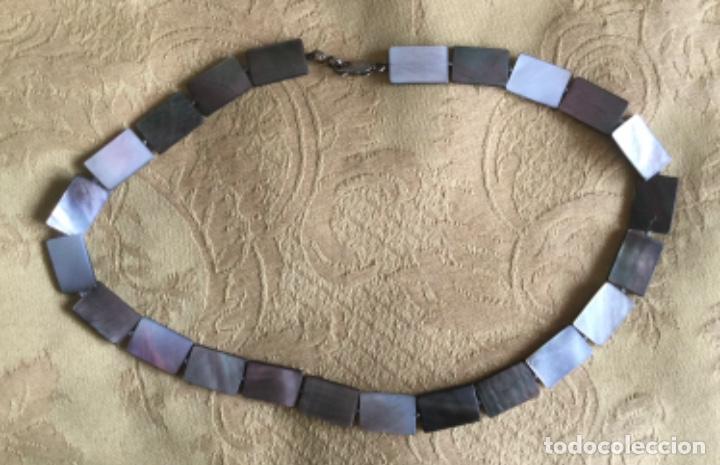 Vintage: COLLAR DE N&Aacute;CAR NATURAL Y CIERRE DE PLATA 925 - Foto 9