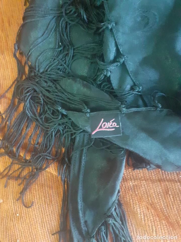 Vintage: Manton de brocado negro - Foto 4