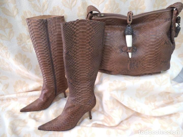 Vintage: BOTAS PIT&Oacute;N -BOL PERDIX- MARR&Oacute;N - Foto 2