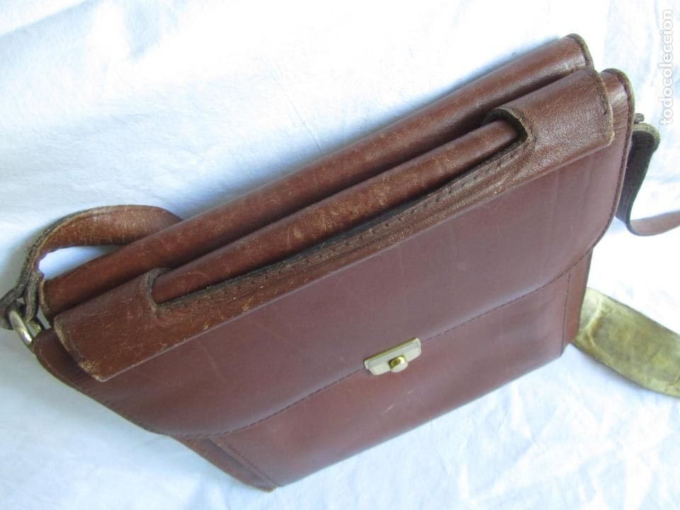 Vintage: Bolso doble de cuero con cinta y asa - Foto 5