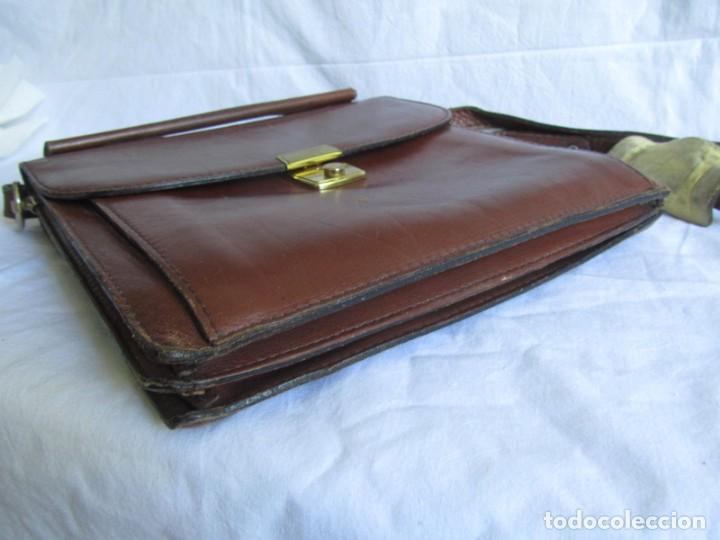 Vintage: Bolso doble de cuero con cinta y asa - Foto 6
