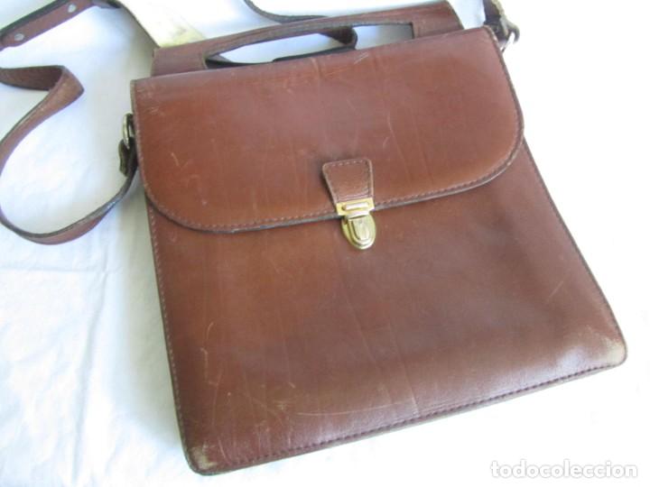 Vintage: Bolso doble de cuero con cinta y asa - Foto 9
