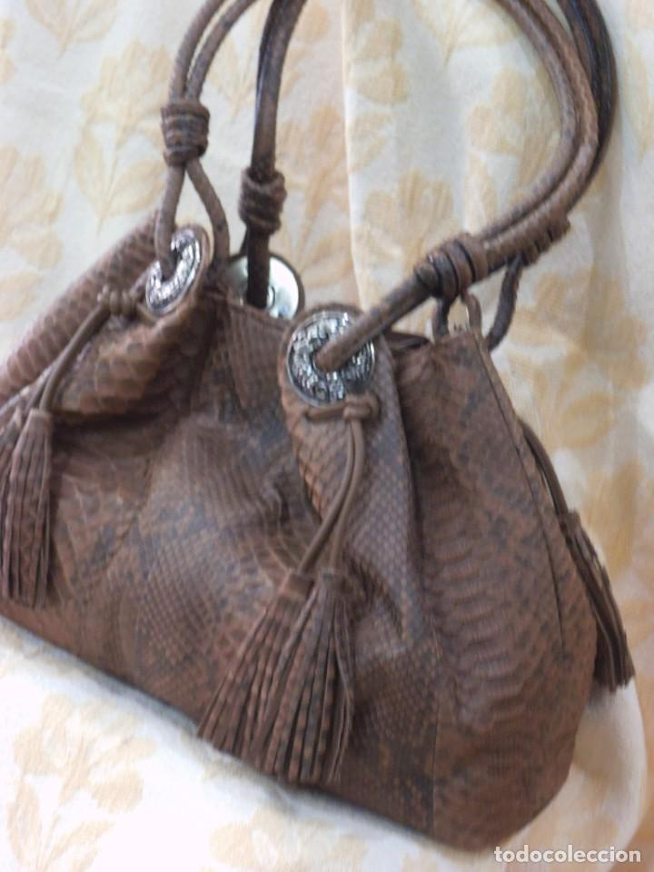 Vintage: BOLSO PIT&Oacute;N -BOL PERDIX- MARR&Oacute;N ( saco ) - Foto 2