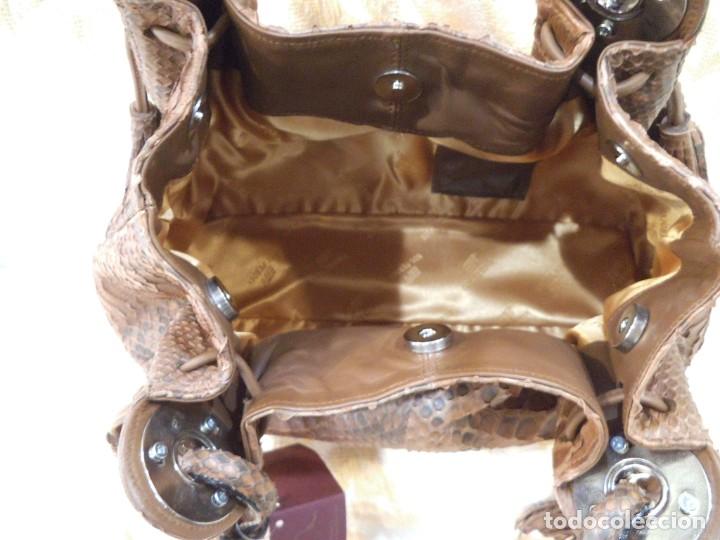 Vintage: BOLSO PIT&Oacute;N -BOL PERDIX- MARR&Oacute;N ( saco ) - Foto 7