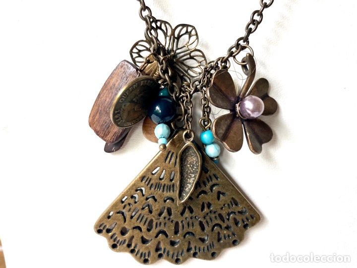 Vintage: Collar vintage de cristales y laton - Foto 3