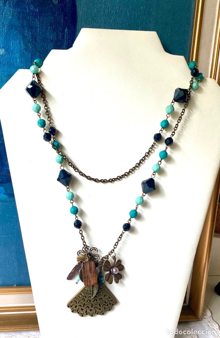 Vintage: Collar vintage de cristales y laton - Foto 4