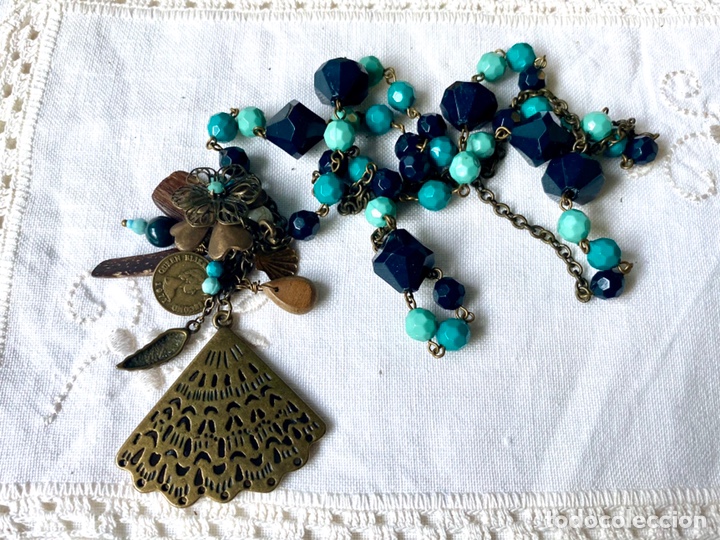 Vintage: Collar vintage de cristales y laton - Foto 1