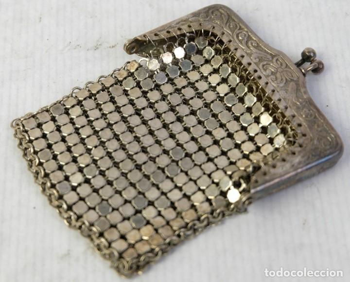 Vintage: Monedero en metal plateado - Foto 3