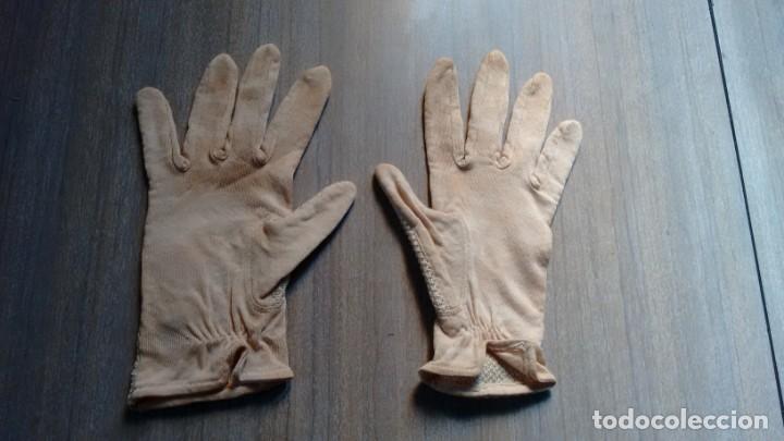 Vintage: GUANTES DE MUJER ANTIGUOS - ALGODON - Foto 2