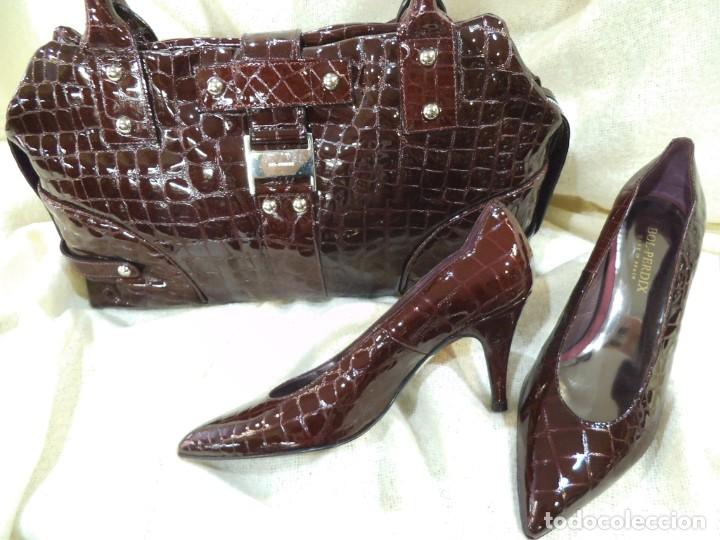 Vintage: BOLSO -BOL PERDIX- BURDEOS ( COCO ) piel - Foto 12