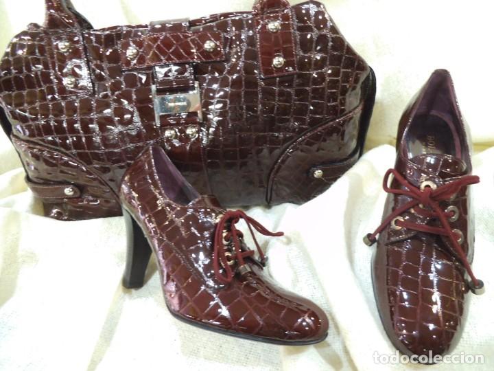 Vintage: BOLSO -BOL PERDIX- BURDEOS ( COCO ) piel - Foto 13