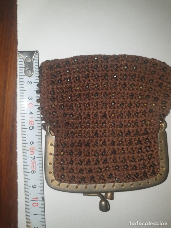 Vintage: MONEDERO MARRON ganchillo - Foto 4